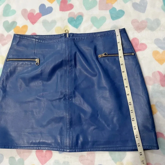 Ted Baker London blue leather skirt Size 3 - Picture 8 of 8